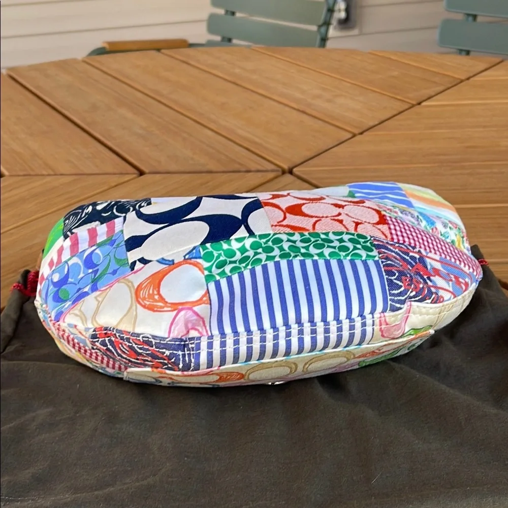 Coach M0673-10441 Hampton Hobo Multicolor Patchwork Shoulder Bag - Picture 6 of 9